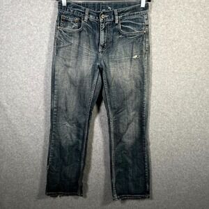 Flypaper Bootcut Jeans‎ Womens 16 Blue Denim Cotton Slim Fit Whiskers Streetwear